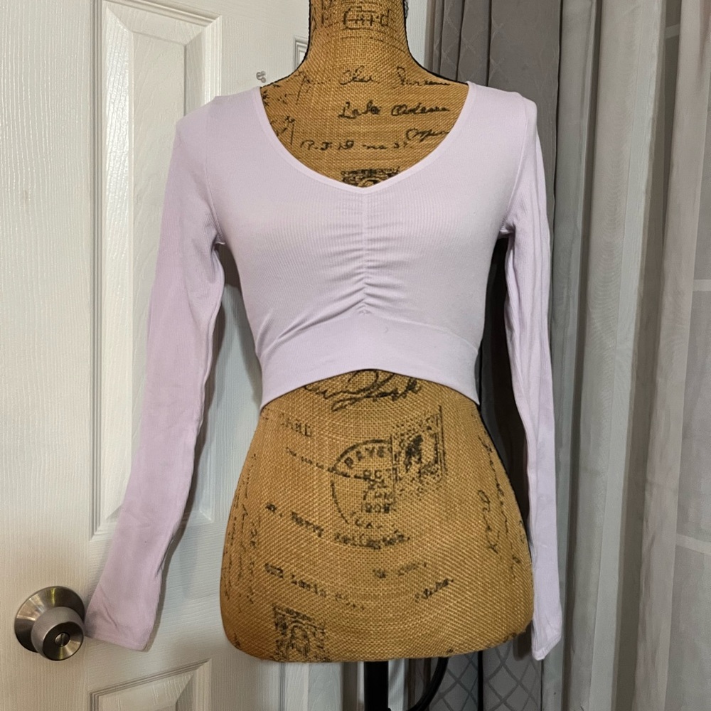 Women's Lavender Long Sleeve Top athletic wear